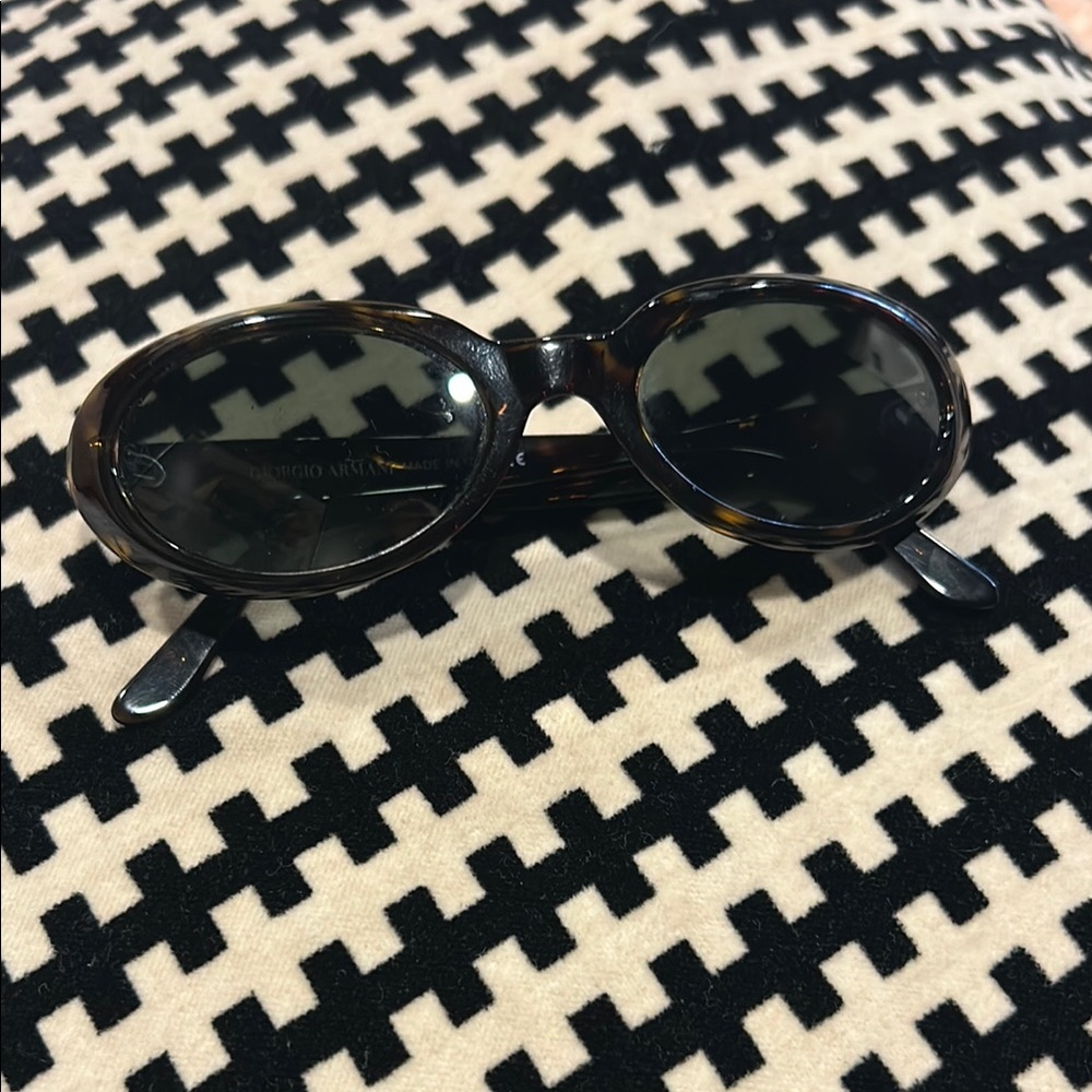 Giorgio Armani Tortoise Oval Sunglasses